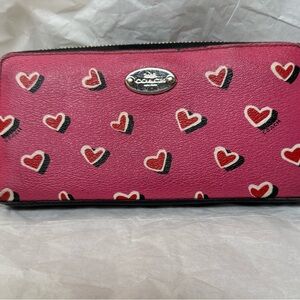Coach Pink Heart Women's Wallet